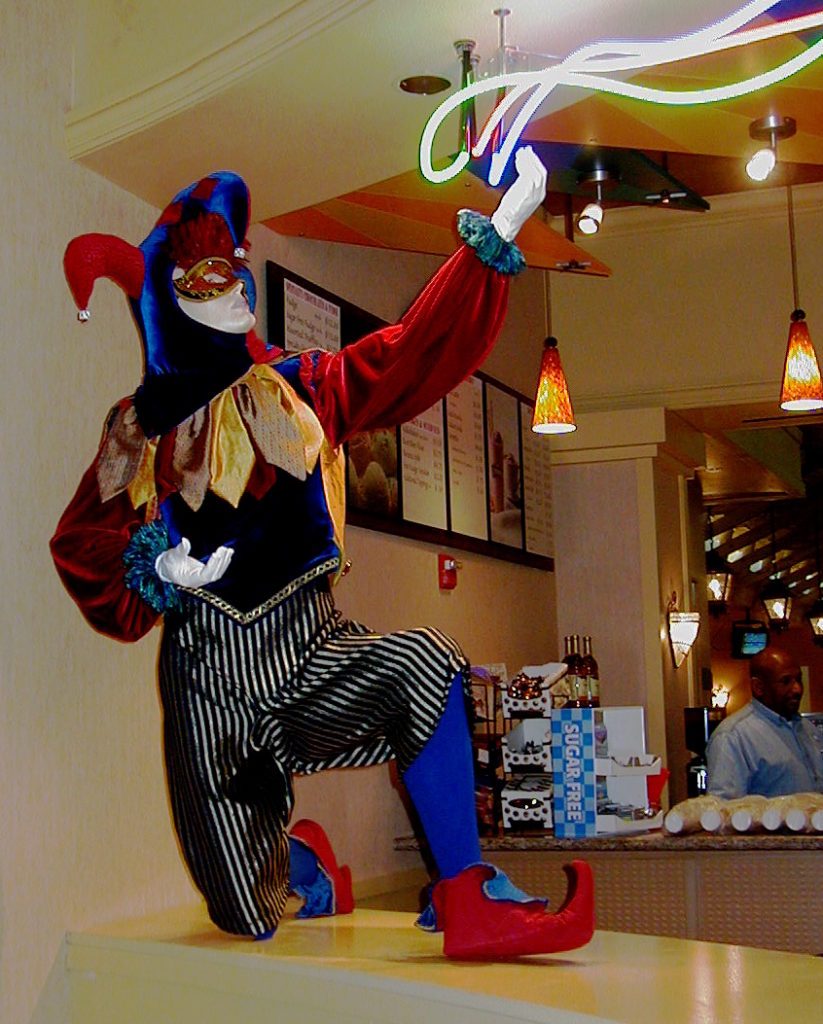Jester on Ice Cream & Candy Shop Counter, Muckleshoot Casino