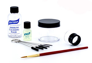  Airbrush Cleaning Kit with 2 oz Cleaning Fluid