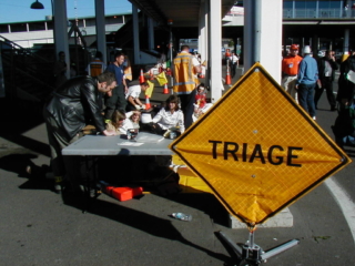 Triage Station, Port of Seattle Ferry MTR training, Edmonds, WA