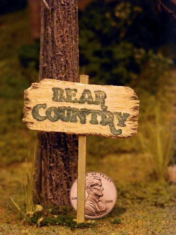 Miniature Bear Country Sign for Children's TV Pilot
