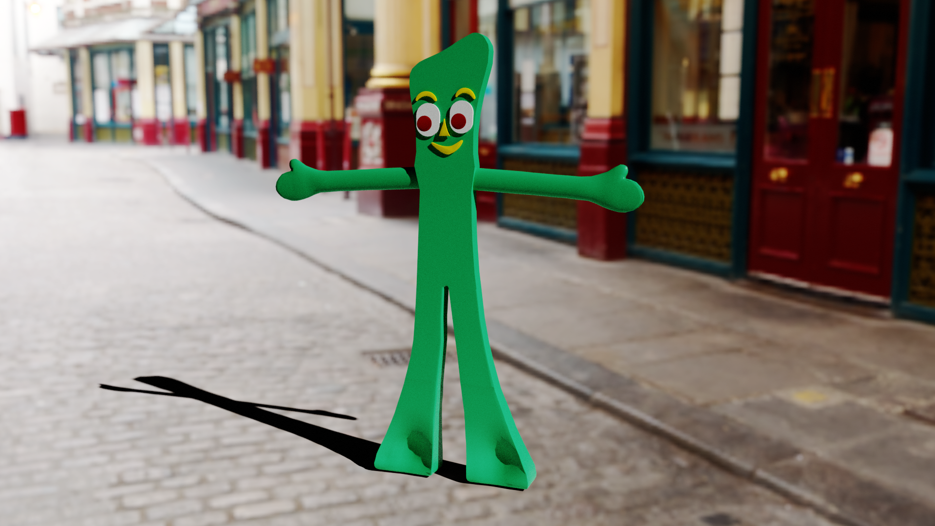 Gumby! 3D Render by Tim Vittetoe