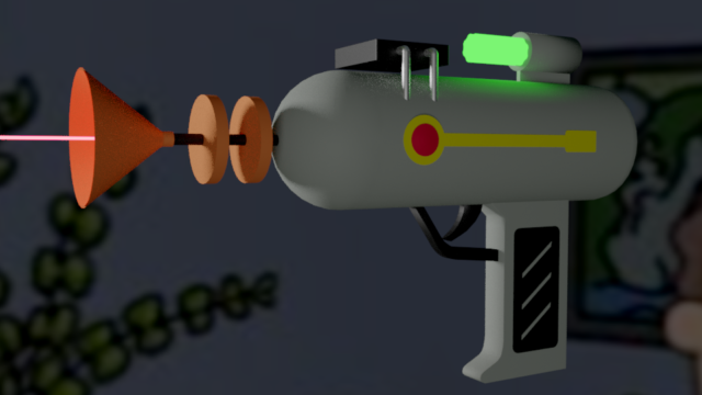 Laser Gun Inspired by Rick and Morty - 3D Render by Tim Vittetoe